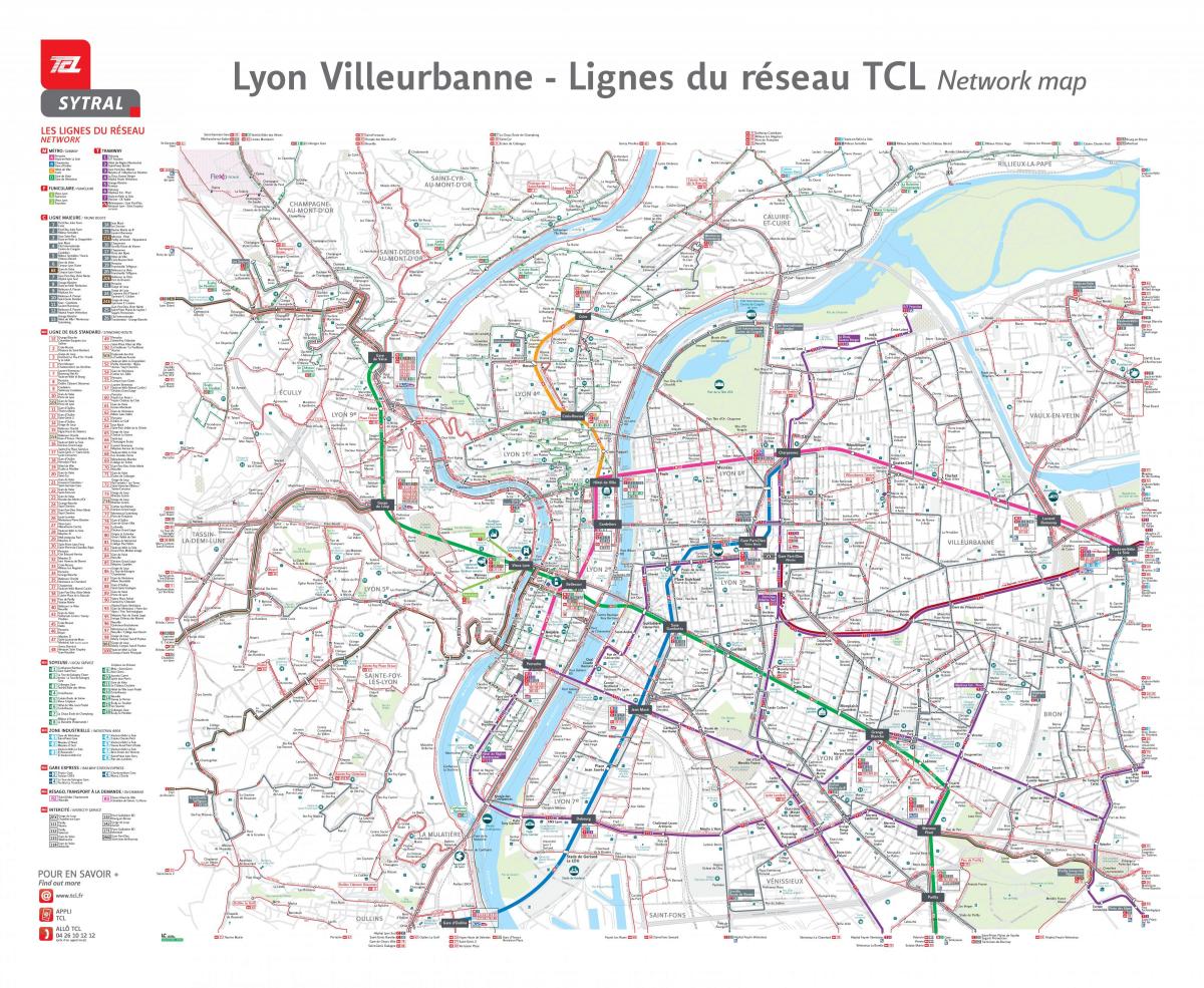 里昂交通地图