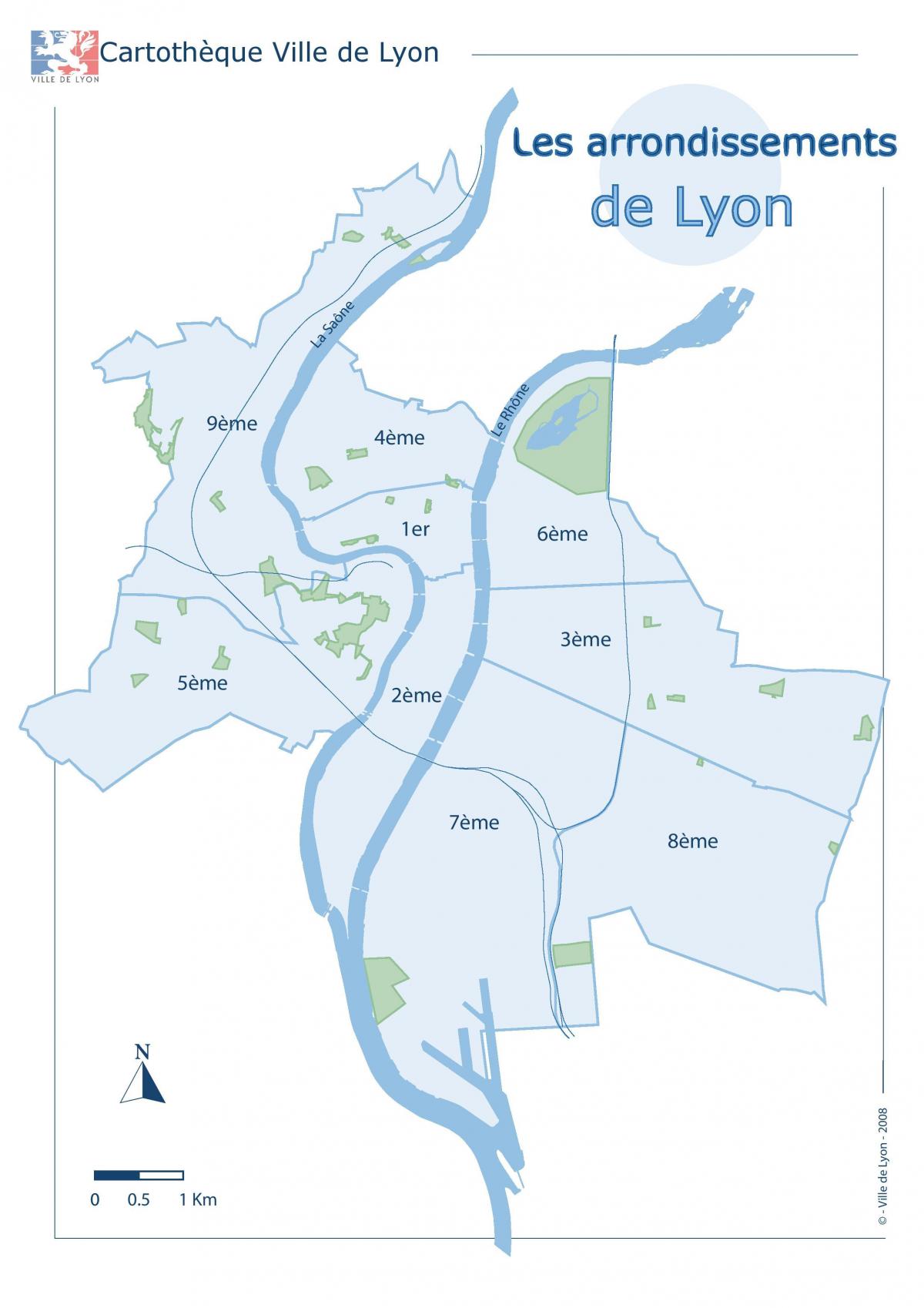 里昂地区地图