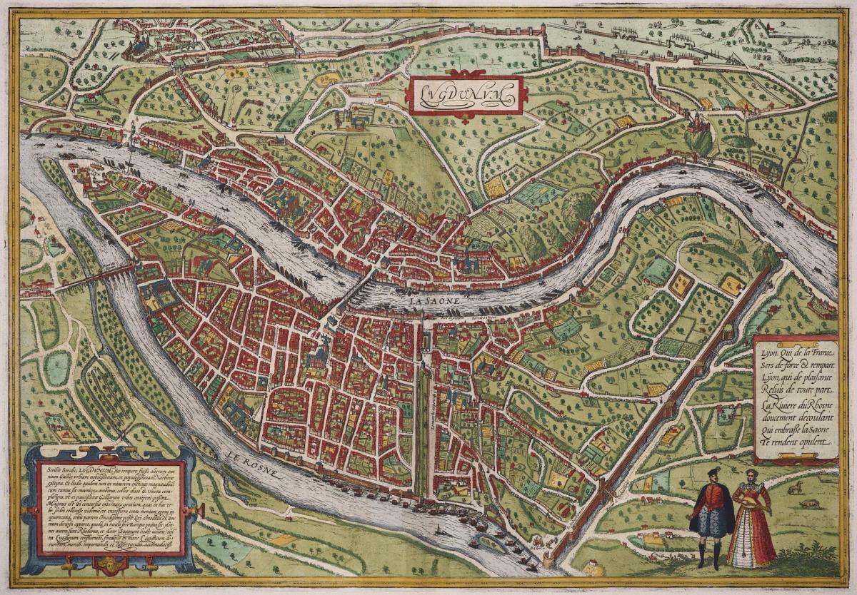 里昂古董地图