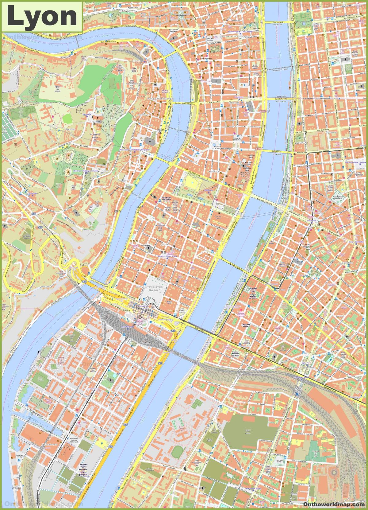 里昂街道地图